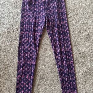 LuLaRoe Leggings - Pink and Black Pattern